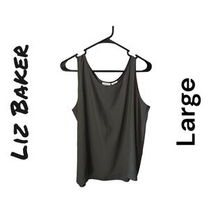 Liz baker sleeveless top green large